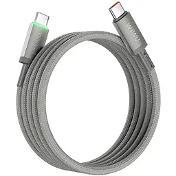 Дата кабель WIWU C084 Maglink Type-C to Type-C 100W 1 м Grey - мініатюра 3