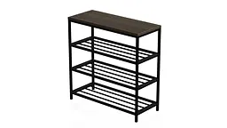 Полиця для взуття Слайм 3 Ferrum-decor 635x630x260 Чорний метал ДСП Дуб Сонома Трюфель 16 мм (FRD-105159) - мініатюра 8
