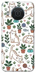 TPU чохол Demsky Cats pattern для Nokia X10 / X20