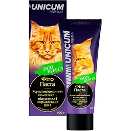 Фітопаста Unicum DUO Multyvitamin ШКТ для котів та кошенят, 100 г