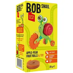 Натуральные конфеты Bob Snail Turbobob Яблоко-Груша с коллекционной игрушкой 20 г