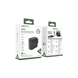Зарядний пристрій Acefast 4xUSB 100W (3xUSB-C+USB-A) Gan A94 Fast Charger Black (6974316283133) - мініатюра 5