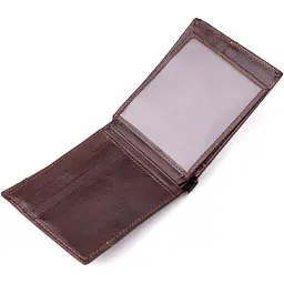 Горизонтальний стильний гаманець із натуральної шкіри Vintage 12х10х2,5 см acs0029629 - мініатюра 5
