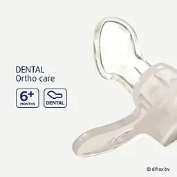 Пустушка силіконова Difrax Dental 6+ міс. Clay (800 Clay) - мініатюра 3