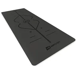 Йога-мат Hop-Sport PU 0,5см 183 x 68см HS-P005GM чорний - мініатюра 3