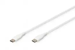 Кабель для зарядки Assmann USB-C, USB-C - USB-C 2 м, USB 2.0, 60W, силіконовий, AK-300341-020-W White