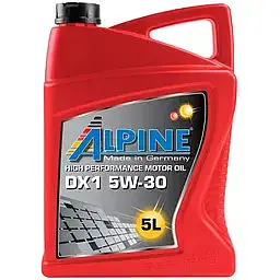 Олива моторна синтетична Alpine 5W-30 DX1 API SP ILSAC GF-6A Honda, Hyundai, Kia, Mazda, GM dexos1 5 л (29723)