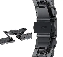 Металевий ремінець Primo Steel Link для годинника Samsung Galaxy Watch 46 мм (SM-R800) Black - мініатюра 6