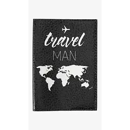 Обкладинка для ID паспорта TM Passporty 225 Travel Man Чорний