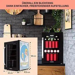 Холодильник для напоїв Klarstein Beersafe 70 Beer Time Edition (10046063) - мініатюра 7