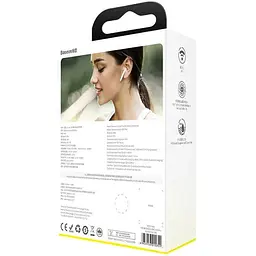 Бездротові навушники Baseus Bluetooth Encok W04 True Wireless Earphones NGW04-02 Білі - мініатюра 6