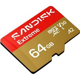 Карта пам'яті SanDisk 64GB microSDXC C10 UHS-I U3 A2 V30 R170/W80MB/s Extreme GO (SDSQXGN-064G-GN6MN) - мініатюра 2