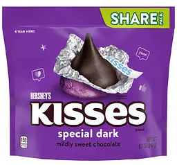 Шоколадні цукерки Hershey's Kisses Special Dark Chocolate Share Pack 246г