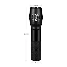 Ліхтарик багатофункціональний ручний X-BALOG BL-1831-T6 220В та 12В з оптичним збільшенням Чорний  - мініатюра 4