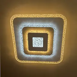 Cвітильник LED з прозорим акриловим розсіювачем 35х35 см | Line F | Арт. 2234-350 Q WT - мініатюра 2