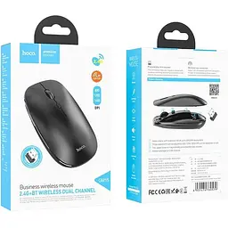 Миша бездротова HOCO GM15 Art dual-mode business wireless mouse BT5.0 бездротова чорна - мініатюра 5