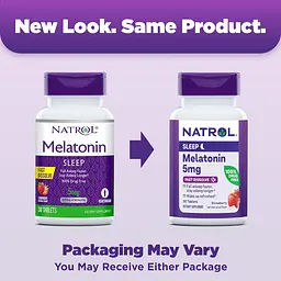 Мелатонін Natrol швидкорозчинний зі смаком полуниці 5 мг 30 таблеток - мініатюра 4