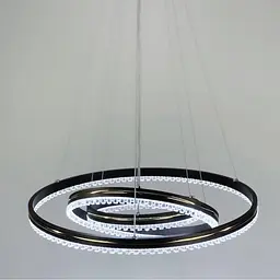 LED люстра кольору coffee на 3 кільця з золотистою смужкою Line.F A 55060/3P CF+GD - мініатюра 5
