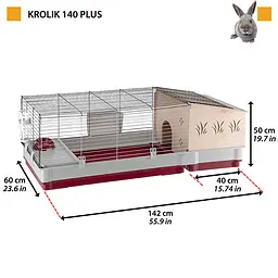 Клітка Ferplast Krolik 140 Plus для кроликів - мініатюра 11