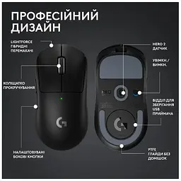 Миша Logitech Pro X Superlight 2 Lightspeed Black (910-006630) - мініатюра 7