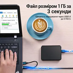 Y-подібний кабель Vention CQPBD USB 3.0 USB-A - Micro-B 0,5 м чорний (CQPBD) - мініатюра 5