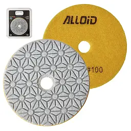 Alloid Pro. Круг алмазний шліфувальний на липучці STAR 100 мм, зерно 100