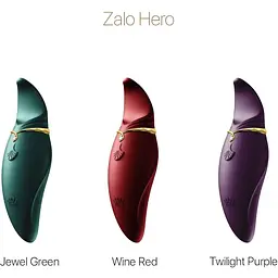 Вібратор 2в1 з язичком Zalo - Hero Twilight Purple, кристал Swarovski - мініатюра 8