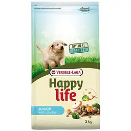 Сухий преміум корм Happy Life Junior with Chicken Хеппі Лайф Джуніор для цуценят всіх порід 3 кг (310397)