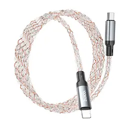 Дата кабель Hoco U112 Shine 20W Type-C to Lightning (1m) Gray - мініатюра 7