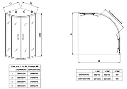 Душова кабіна без піддону Koer SR SC04-90x90x195-TR-07 прозоре скло Easy Clean 5 мм, graphite KR5362, Універсальна, прозорий, графіт - мініатюра 10