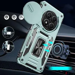 Ударостійкий чохол Camshield Army Ring для Xiaomi Redmi Note 14 Pro 4G/5G / Poco X7 Зелений / Light Green - мініатюра 2