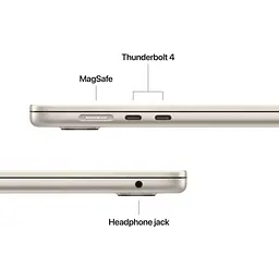 Ноутбук Apple 15.3 MacBook Air / M5/16GB/1TB/UMA/MacOS/Starlight (MDVE4UA/A) - мініатюра 6