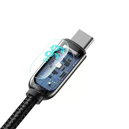 Кабель Baseus Display Fast Charging Cable USB to Type-C 66W 2m CASX020101 Black - мініатюра 4