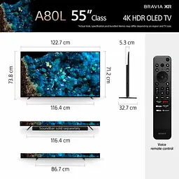 Телевізор Sony Bravia XR A80L 55" OLED 4K [XR-55A80L] EU [94372] - мініатюра 11