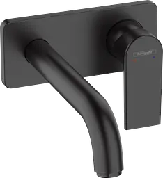 Змішувач Hansgrohe Vernis Shape для раковини зі стіни прихованого монтажу 205 мм Matt Black 71578670 Чорний матовий