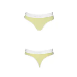Спортивні трусики-стрінги Passion PS007 Panties yellow L - мініатюра 3