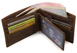 Чоловік шкіряний гаманець Vintage 12х10 см acs0016971 - мініатюра 8