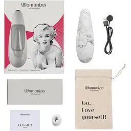 Стимулятор Womanizer Marilyn Monroe (White Marble) - мініатюра 5