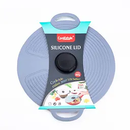 Кришка для посуду силіконова універсальна діаметром 28 см, сірий TS Kitchen HP34540L - мініатюра 10