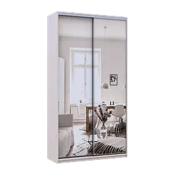 Шафа купе Doros Сіті Лайт Кашемір 2 Дзеркала 120х45х225 (80736344) - мініатюра 3