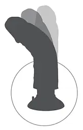 Вібратор King Cock Vibrating Cock With Balls 20.3 см (тілесний) - мініатюра 5