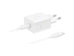 Мережевий зарядний пристрій Samsung Fast Charging Type-C 45 W with Cable White (EP-T4511XWEGEU)