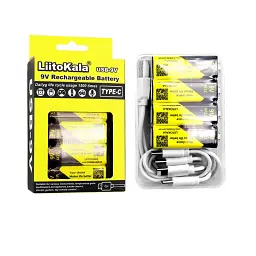 Набір акумуляторів LiitoKala Lii-USB-9V 4 шт 1100 мАг з USB Type-C кабелем зарядки - мініатюра 3