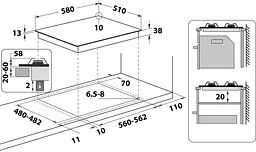 Варильна поверхня Whirlpool TGML 661 NB - мініатюра 5