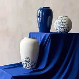 Ваза MBM HOME Елізіум залізна глибокий синій золотий 230х230х350 мм (VB-04 DEEP BLUE/GOLD) - мініатюра 11