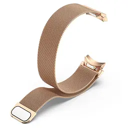 Ремінець металевий для смарт-годинника Google Pixel Watch 40,42,43,44,45,46,47 mm, Milanese Magnetic, золотий, міланська петля, браслет на магнітній застібці, сумісний з годинником Google Pixel Watch, для моделей з розміром корпусу 40,42,43,44,45,46 - мініатюра 5