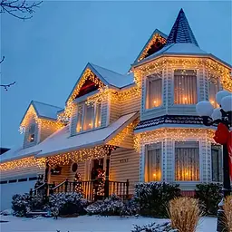 Гірлянда-бахрома Сіті XPRO 200 LED, 5 м, теплий білий світло (23457489602_735) - мініатюра 5