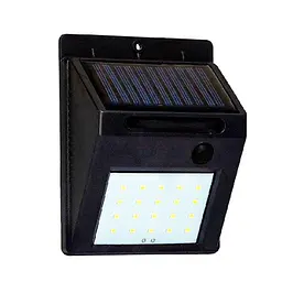 Світильник на сонячній батареї Solar без датчика руху з акумулятором 25 LED чорний