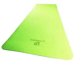 Килимок для йоги та фітнесу U-powex TPE Yoga mat Green/Black (183х61х0.6) (UP_1000_TPE_Gr/Black) - мініатюра 3