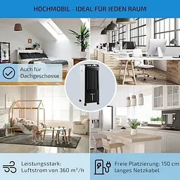 Мобільний кондиціонер-вентилятор OneConcept MCH-1 3-в-1 (10029739) - мініатюра 5